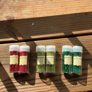 Recollections Glitter Set for the Christmas Holidays - Red, Citron, and Green